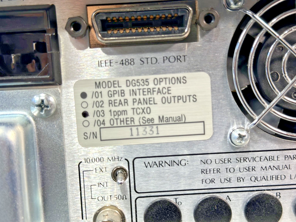 Stanford Research DG535 Digital Delay/Pulse Generator Opt 01 034