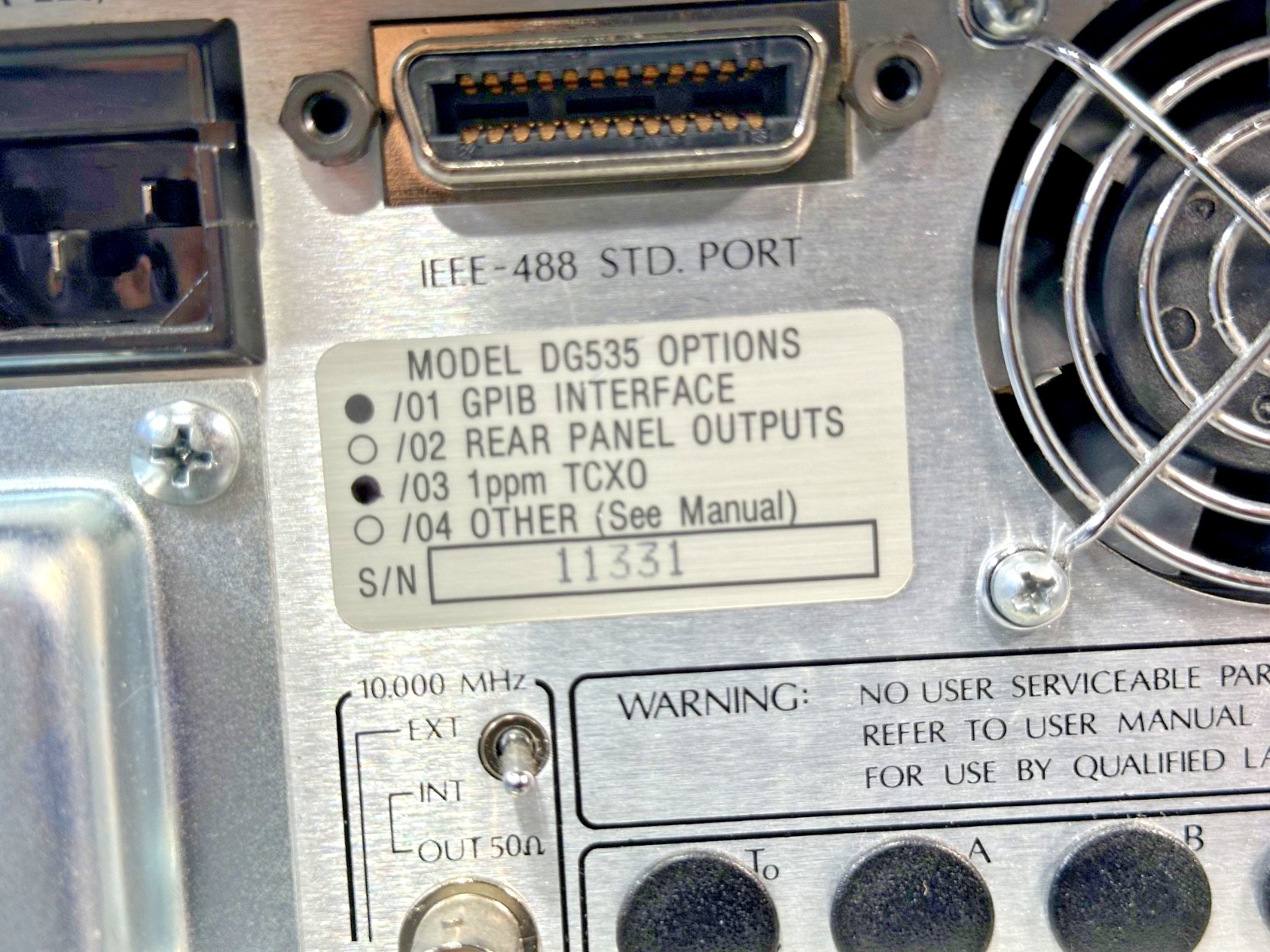 Stanford Research DG535 Digital Delay/Pulse Generator Opt 01 034
