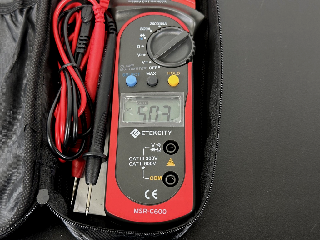 Etekcity MSR C600 Digital Clamp Meter AC Current Multimeter w/ Leads & Case1
