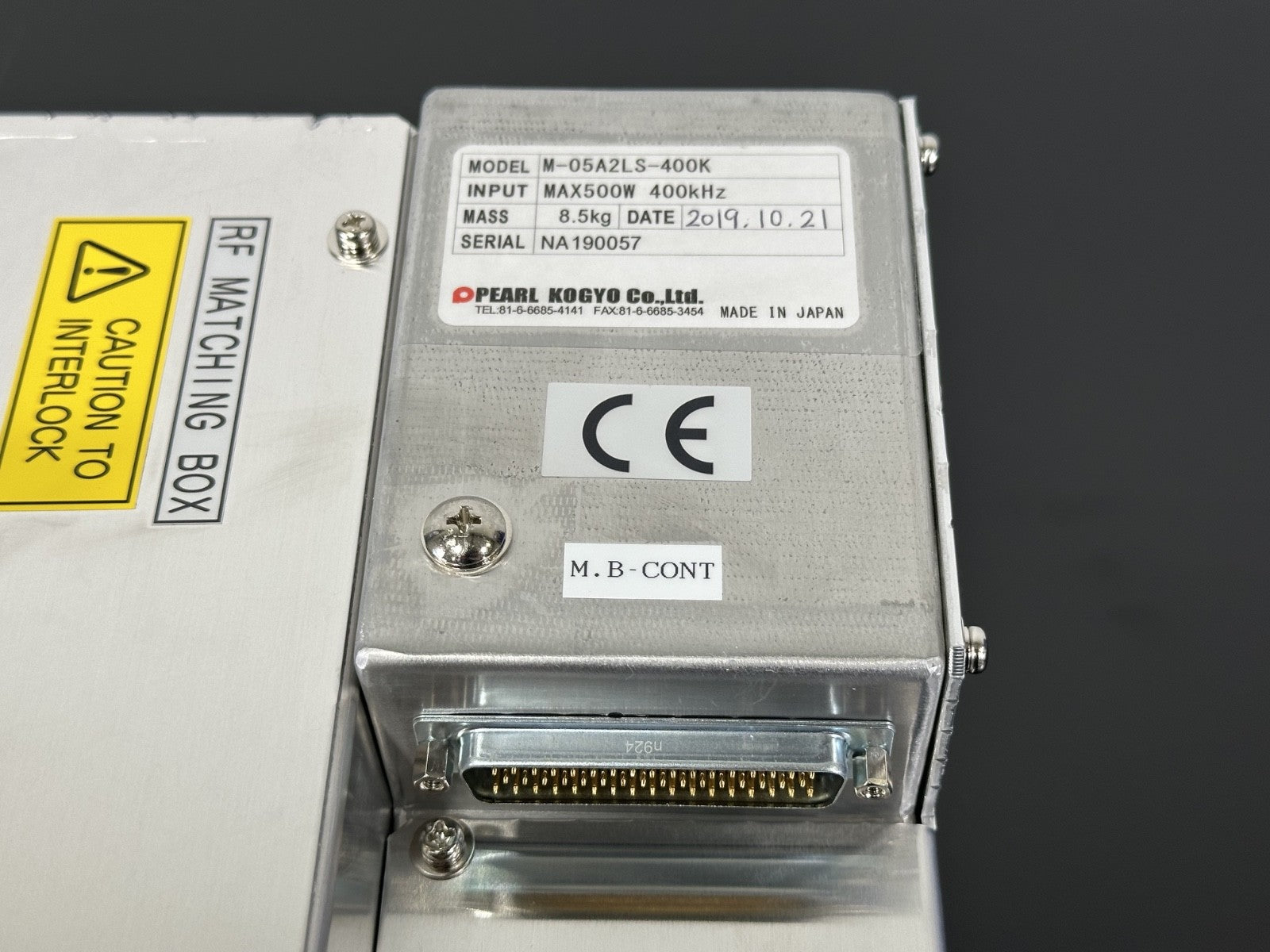 Pearl Kogyo M 05A2LS 400K 400kHz RF Matching Box Network 500W1