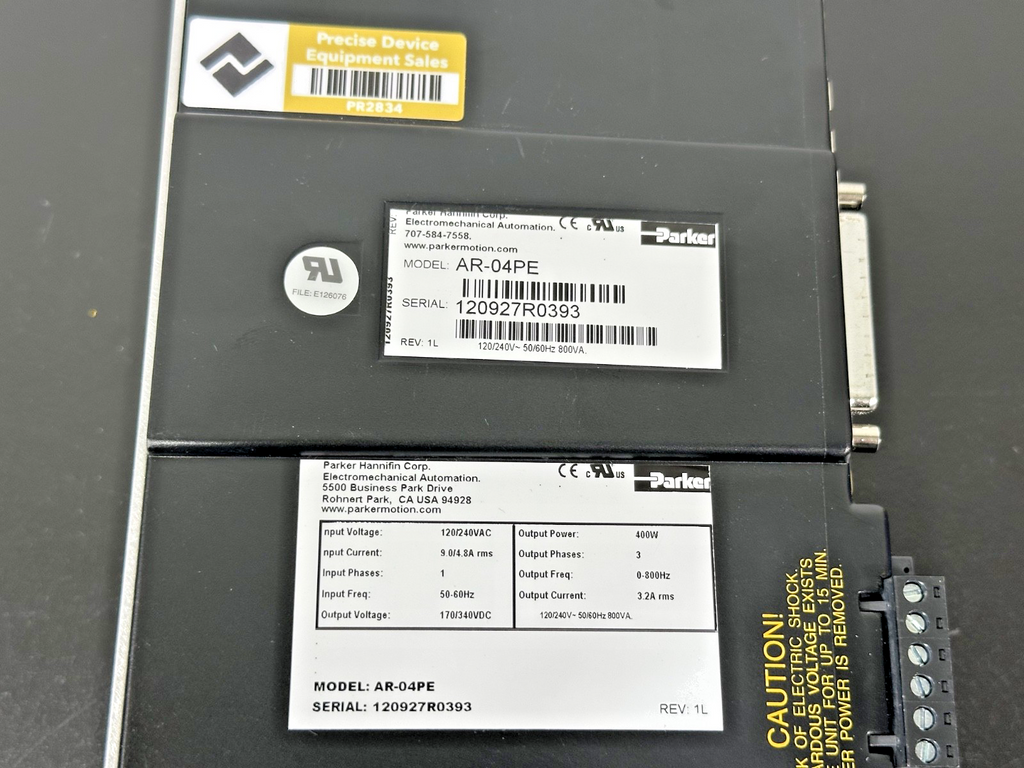 Parker AR 04PE Aries EPL Servo Drive 400W 120/240VAC Ethernet Powerlink2