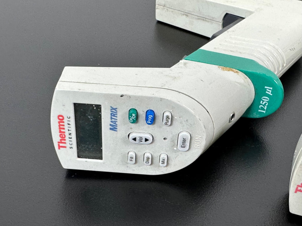 Lot of 2 Thermo Scientific Matrix 1250uL Electronic Multichannel Pipettes Parts1