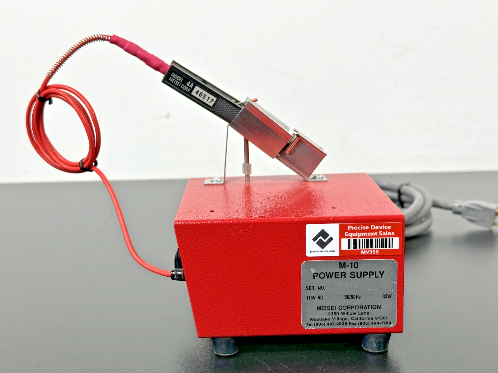 Meisei M 10 HOTweezers Power Supply with Model 4A Thermal Wire Stripper Working3