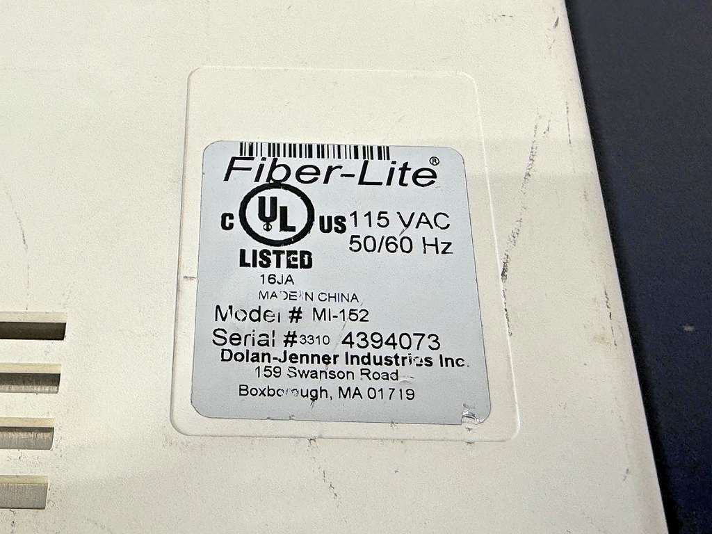 Dolan Jenner Fiber Lite MI 152 High Intensity Illuminator Powers On5