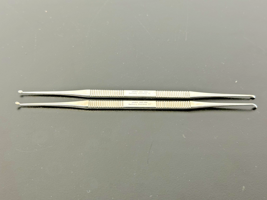 Lot of 2 Jarit 385 400 385 401 House Double Ended Curettes 7"0