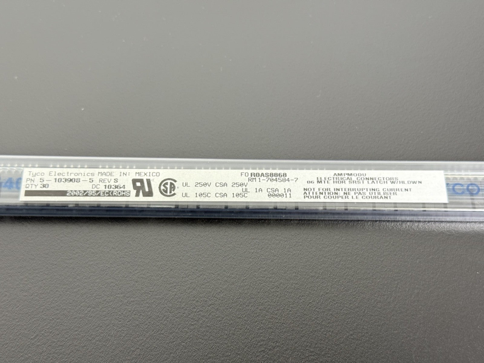 Tyco Electronics AMP MODU 5 103908 5 PCB Connector 30pcs Tube1