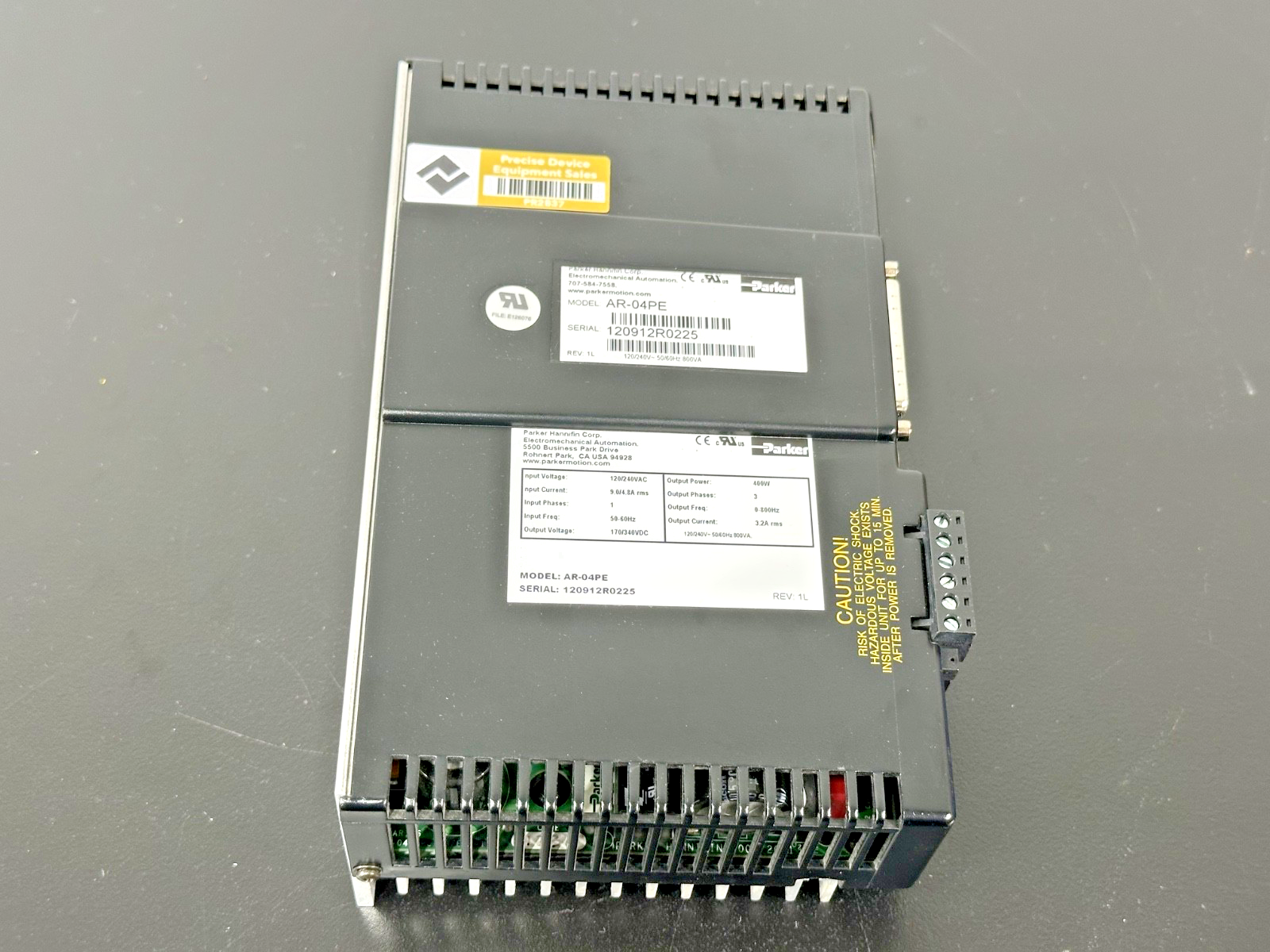 Parker AR 04PE Aries EPL Servo Drive 400W 120/240VAC Ethernet Powerlink4