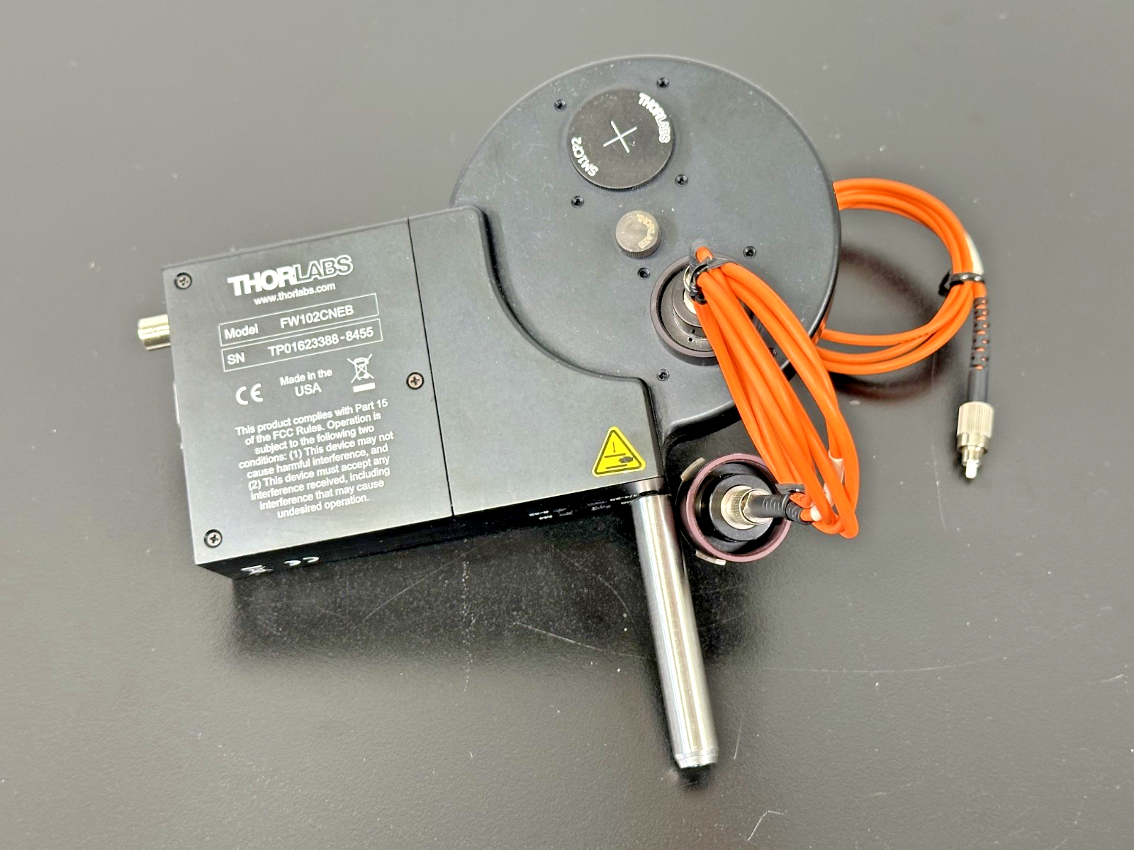 Thorlabs FW102CNEB 6 Position Motorized Filter Wheel Preloaded ND Filters0