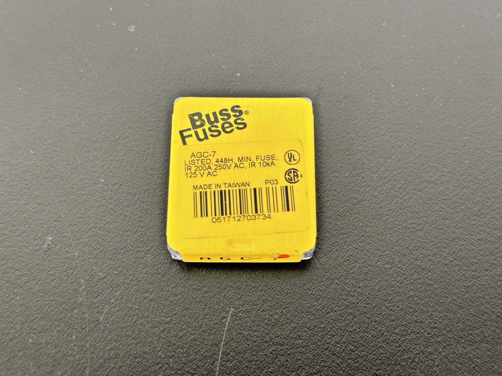 Bussmann AGC 7 7A Fast Acting Glass Fuses 5 Pack 250V0
