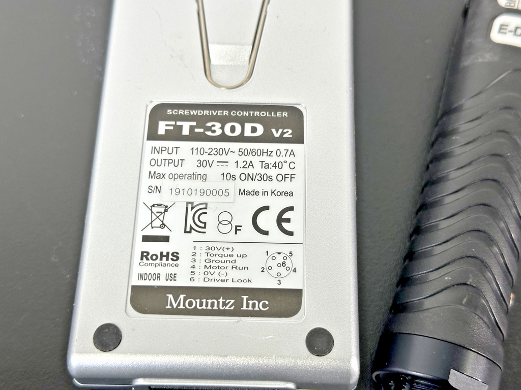 Mountz BF035E V3 Electric Screwdriver w/ FT 30D V2 Control For Parts Not Working5