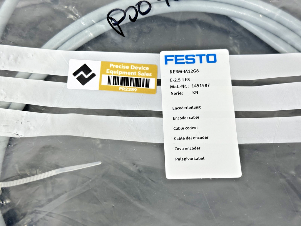 Festo NEBM M12G8 E 2.5 LE8 Encoder Cable 2.5M M12 1451587 New2