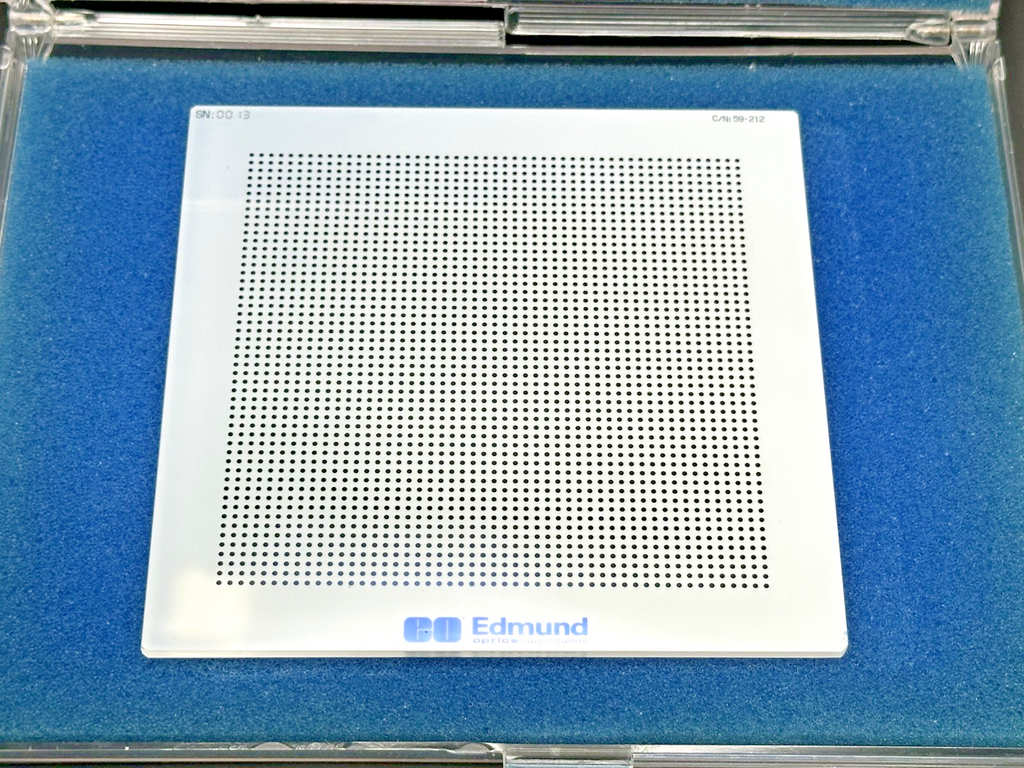 Edmund Optics 59 212 100x100mm 2.0mm Grid Distortion Target New Open Box0