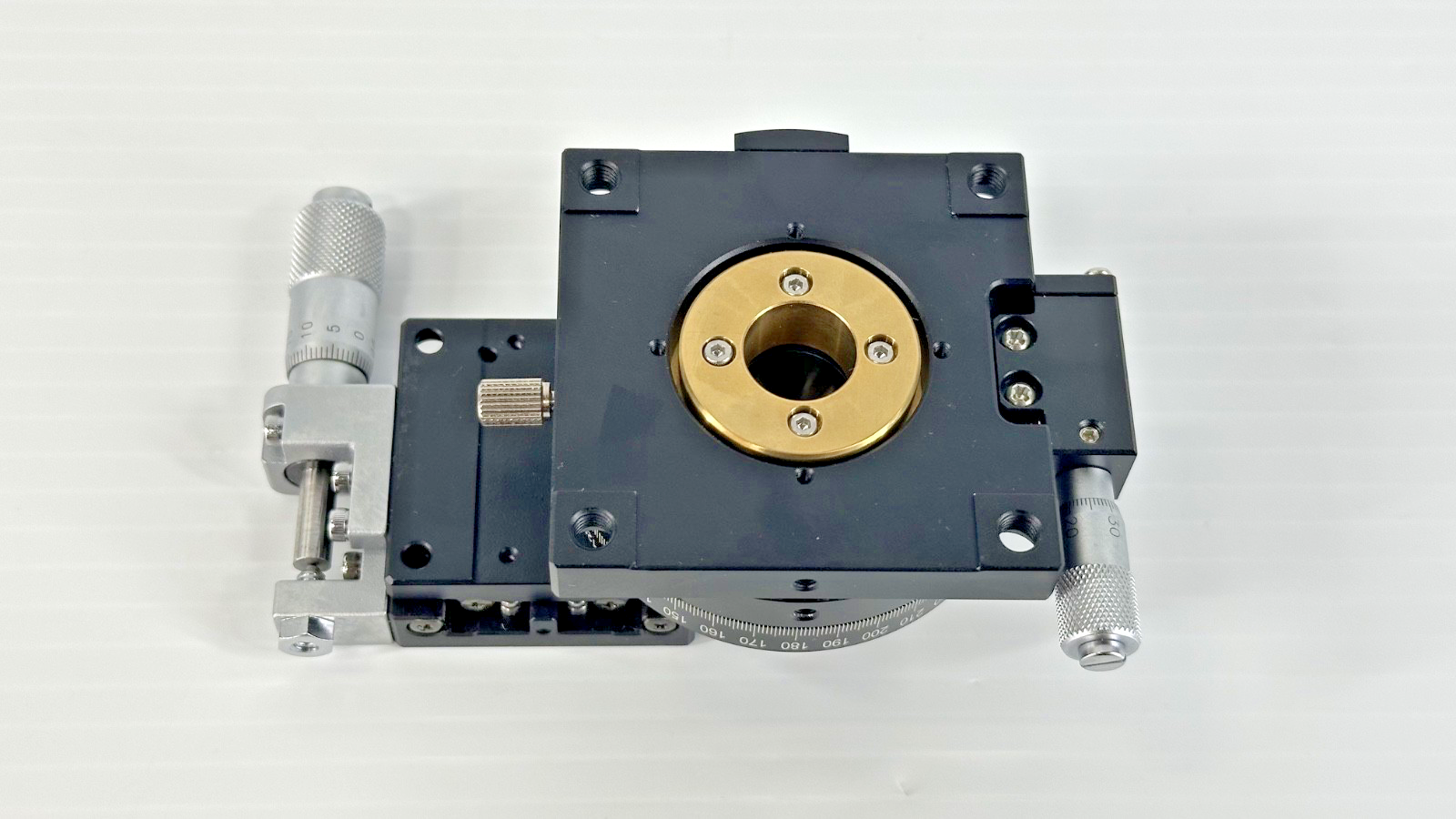 OptoSigma Manual XY Linear & 360° Rotation Stage Micrometer Assembly1
