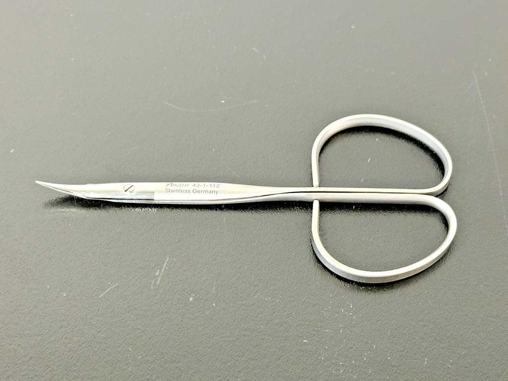 Argent 43 1 112 Gradle Eye Suture Scissors Curved Stainless0