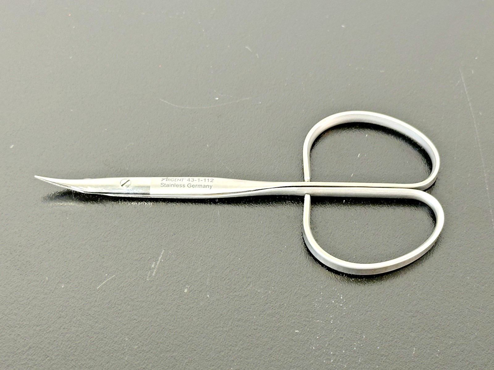 Argent 43 1 112 Gradle Eye Suture Scissors Curved Stainless0