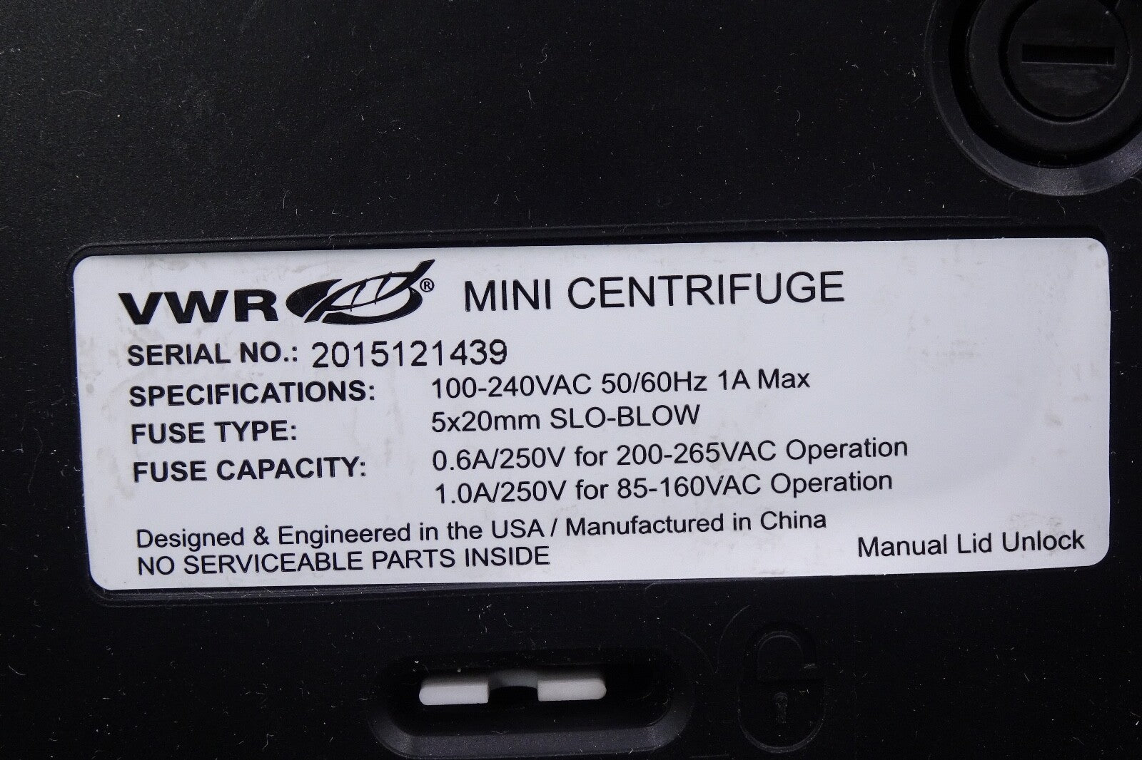 VWR 2015121439 Mini Centrifuge6