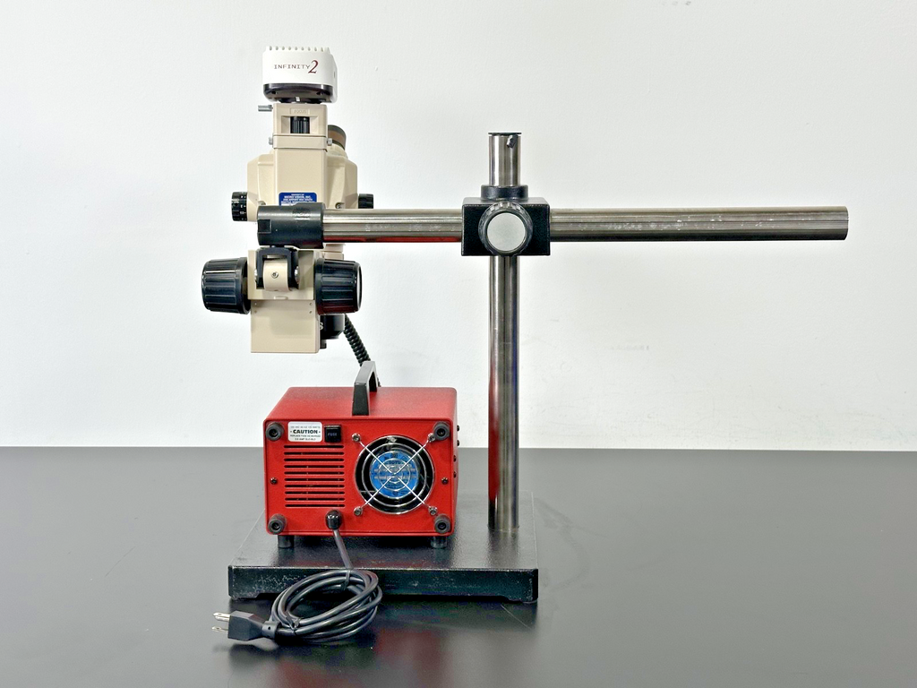 Olympus SZ60 Trinocular Microscope Infinity2 Camera Boom Stand Titan Light2