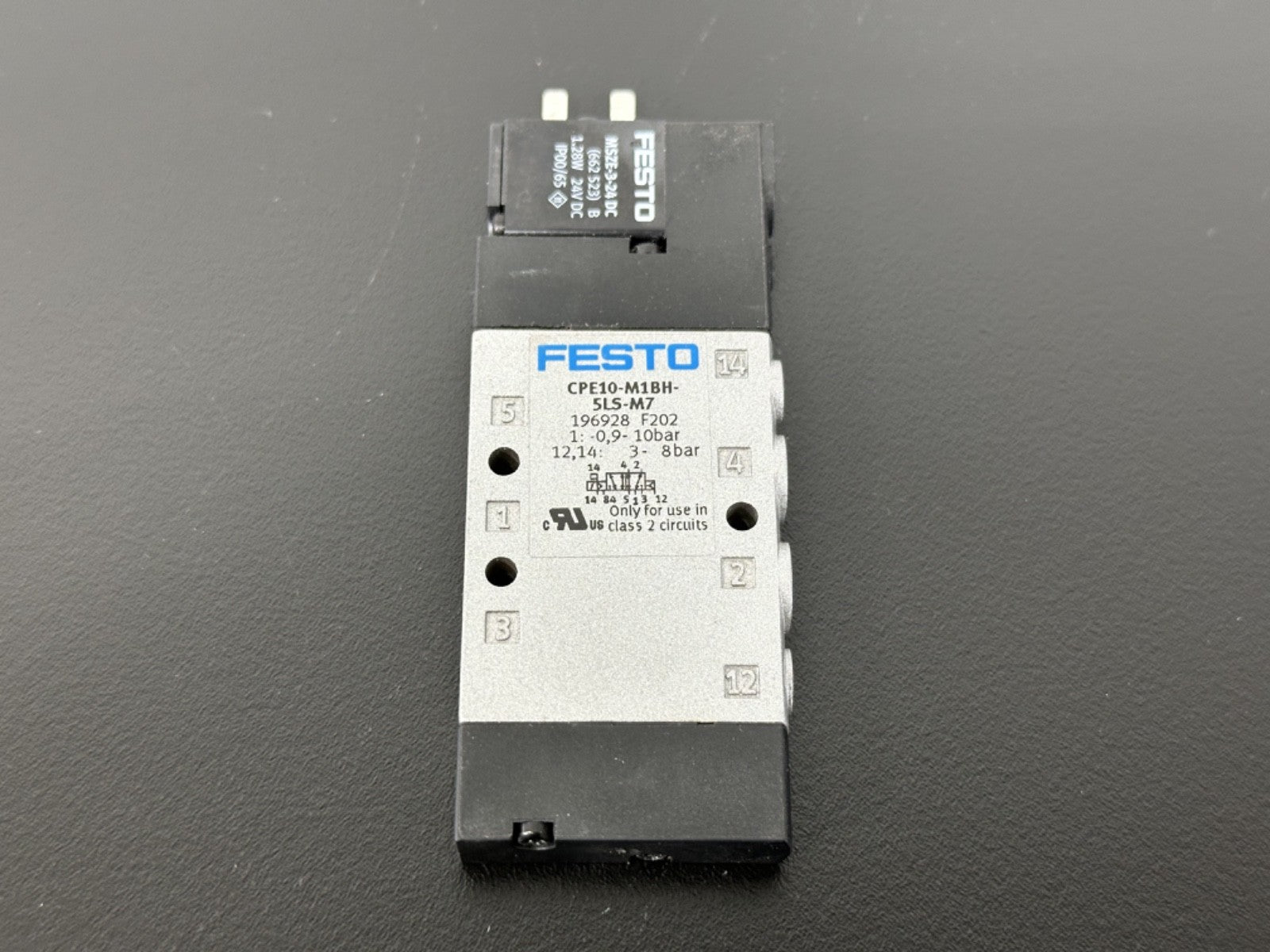 Festo CPE10 M1BH 5LS M7 196928 Solenoid Pneumatic Valve 24VDC0