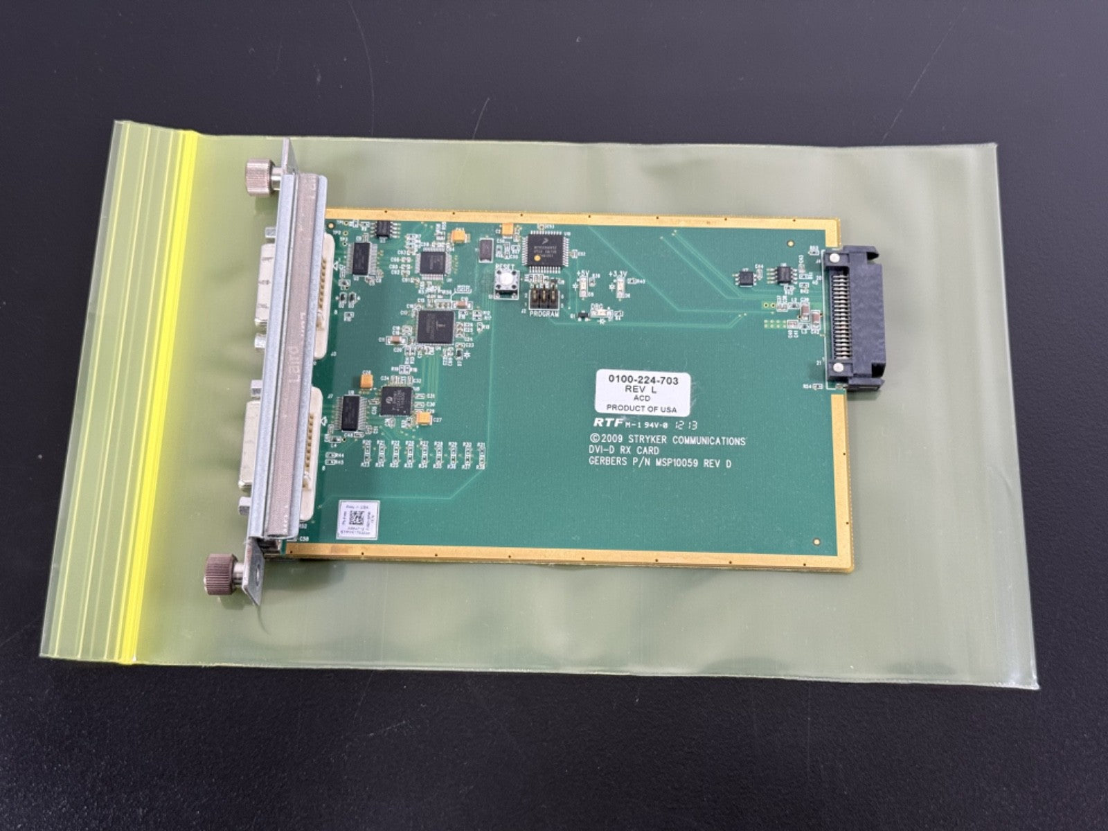 Stryker Communications DVI D RX Card 0100 224 703 Rev L – Input / Loop Out0