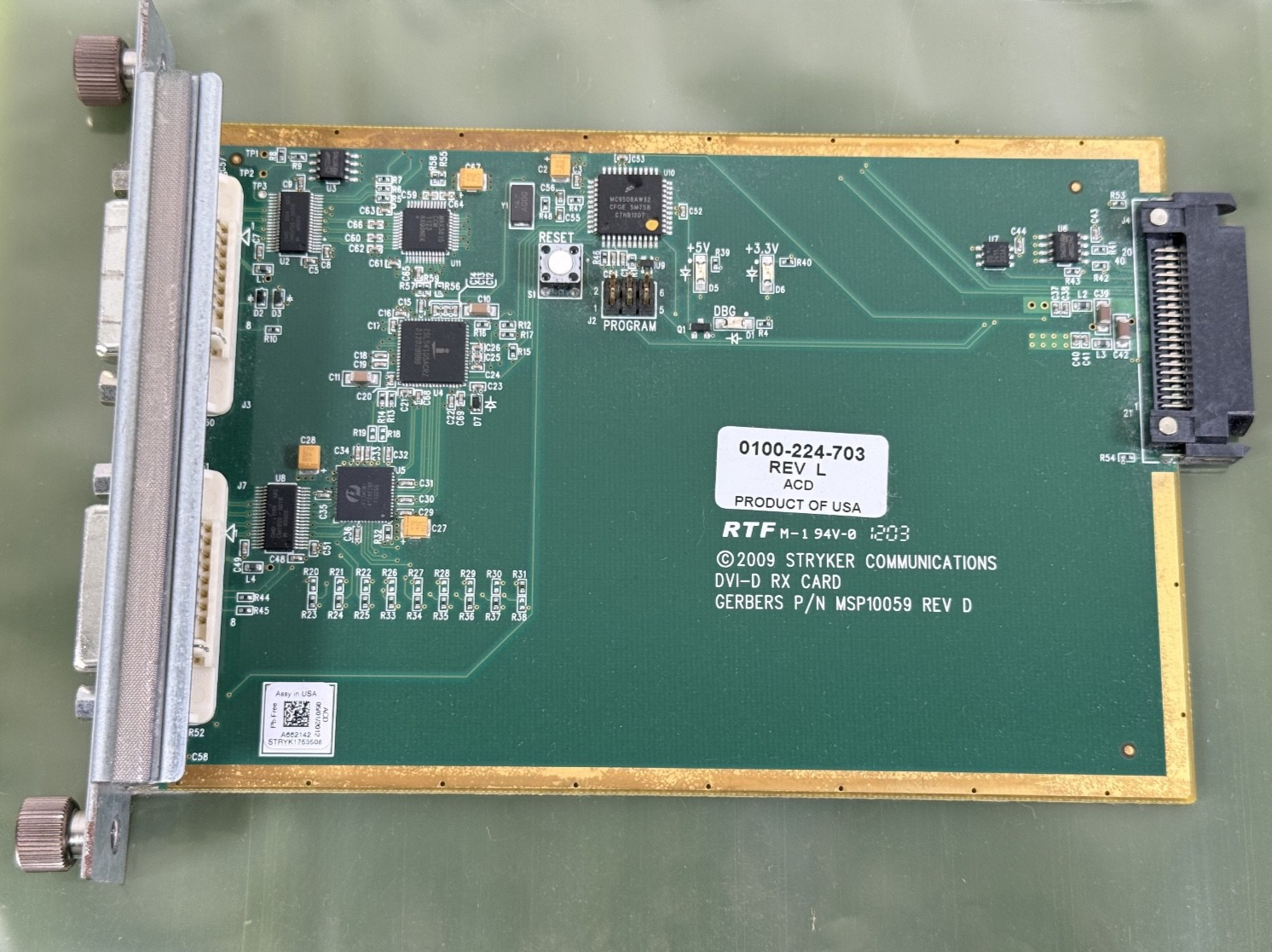 STRYKER COMMUNICATIONS DVI D RX CARD1