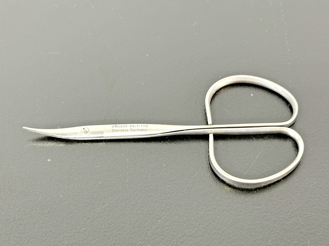 Argent 43 1 112 Gradle Eye Suture Scissors Curved Stainless0