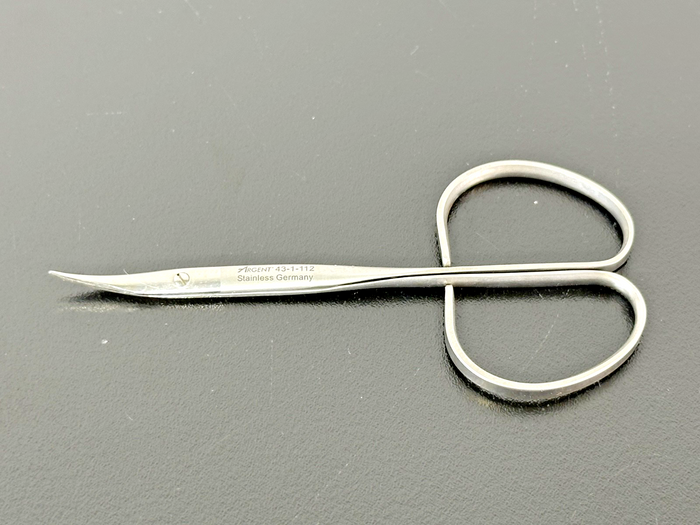 Argent 43 1 112 Gradle Eye Suture Scissors Curved Stainless