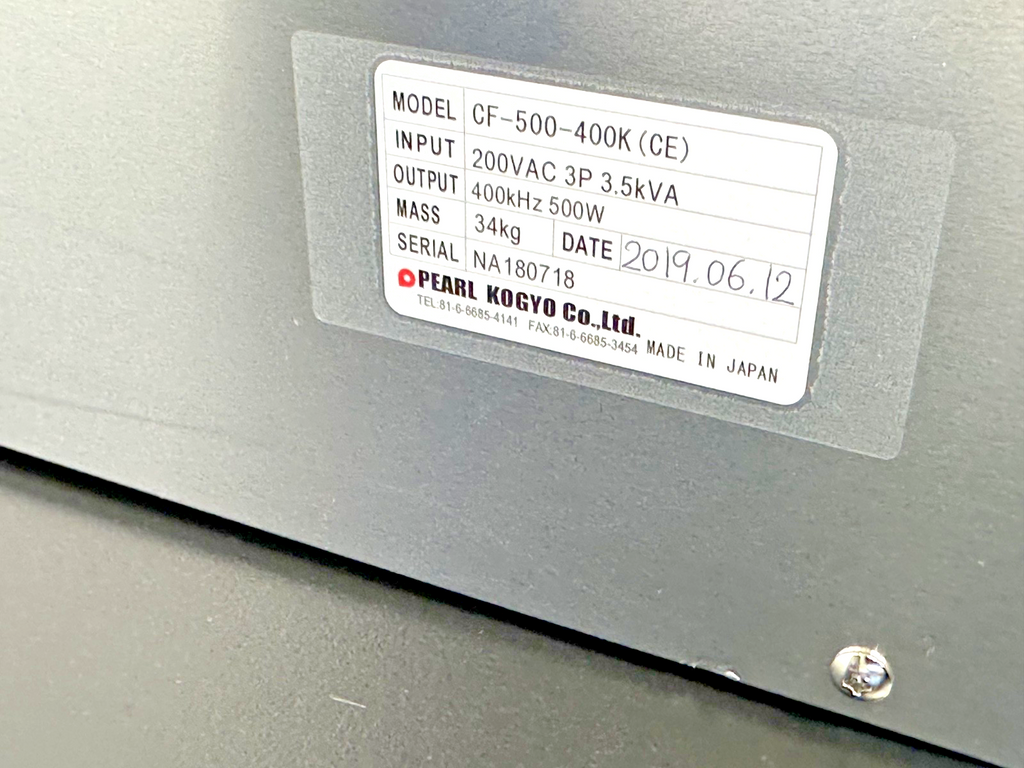 Pearl Kogyo CF 500 400K 400kHz 500W RF Power Supply Generator 20197