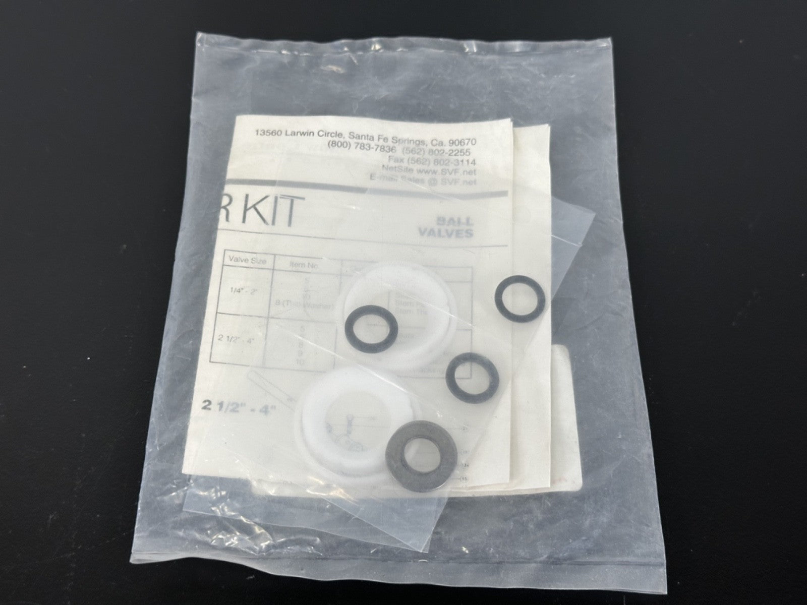 SVF Flow Controls RK R6 10 TT Valve Repair Kit New1