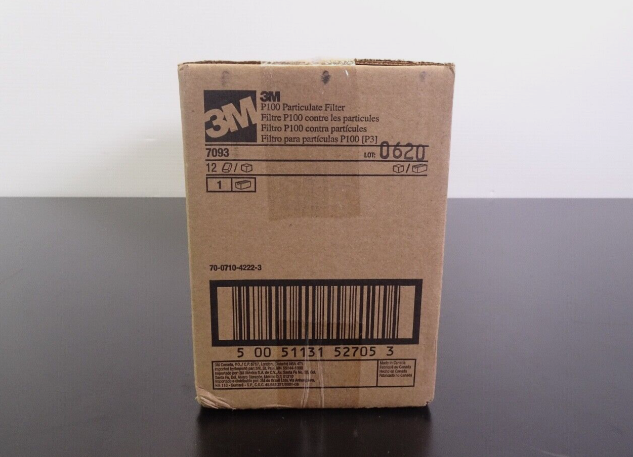 Box of x12} 3M 7093 P1OO Replacement Respirator Cartridge/Filter2