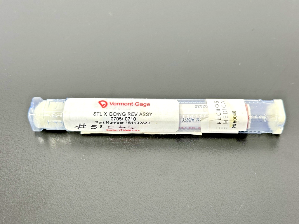 Vermont Gage 151102330 GO/NO GO Pin Gage Assembly .0705/.07102