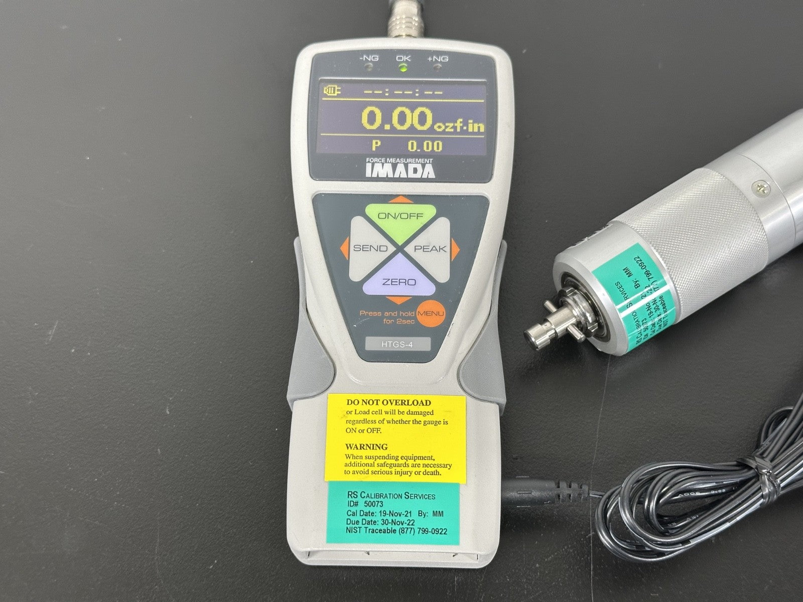 Imada HTGS 4 Digital Torque Gauge w/ Rotary Torque Sensor Tested Working1