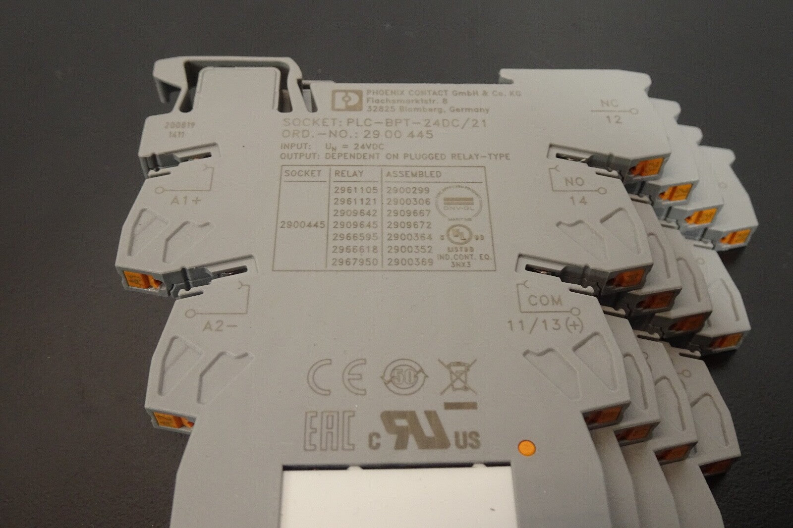 Phoenix Contact PLC BPT 24DC/21 2900445 Base with 2961105 Relay1