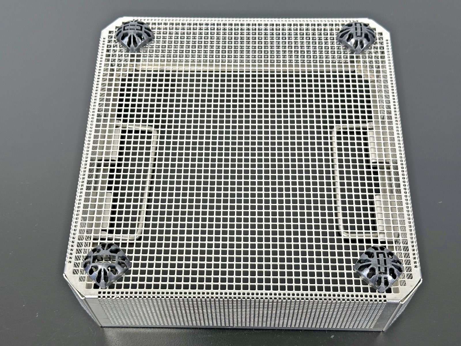 Stainless Steel Perforated Instrument Basket Tray w/ Folding Handles1