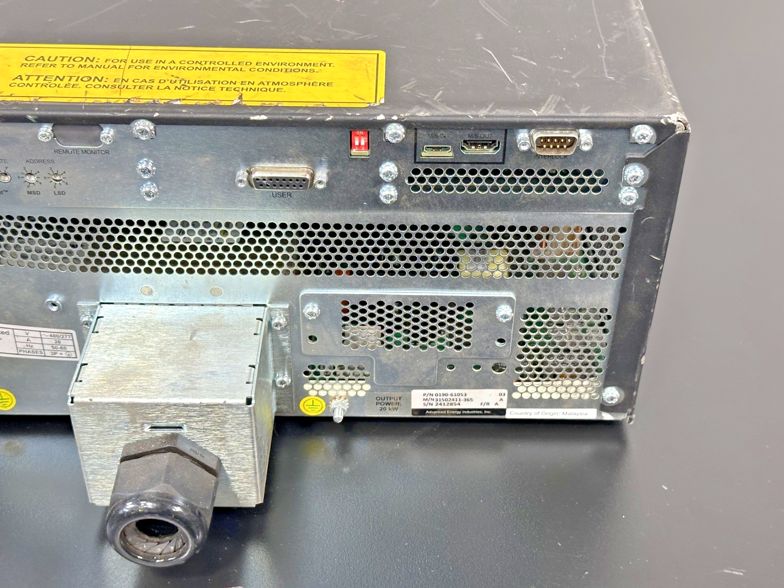 Advanced Energy Pinnacle 20kW DC Power Supply 31502411 365 0190 61053 Parts5