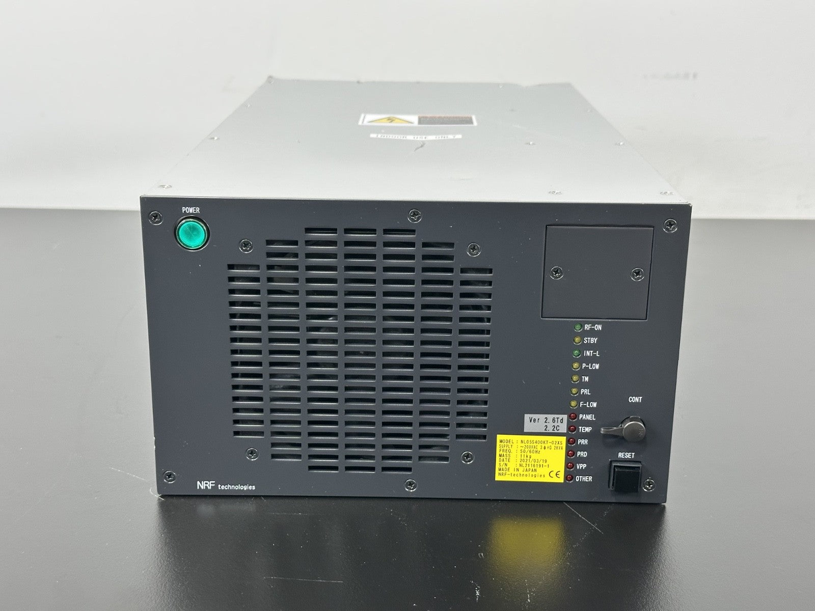 NRF Technologies NL055400KT 02XS RF Generator Power Supply 2kVA1