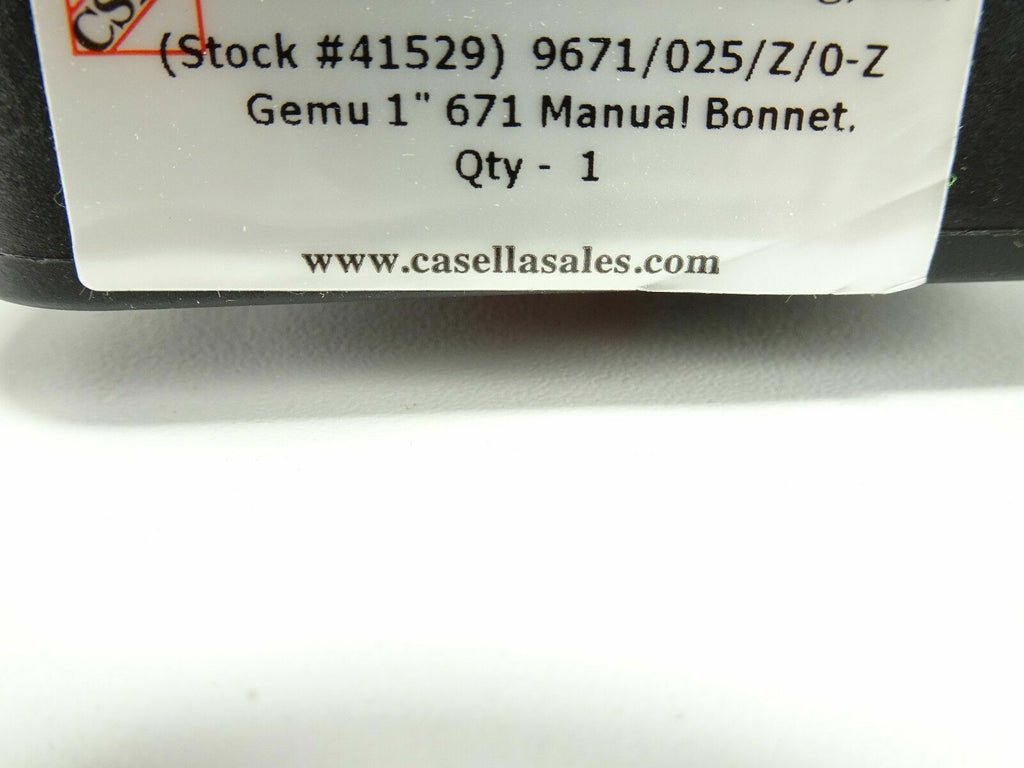 GEMU 671 Industrial Diaphragm Valve Manual 9671/025/Z/0 Z3