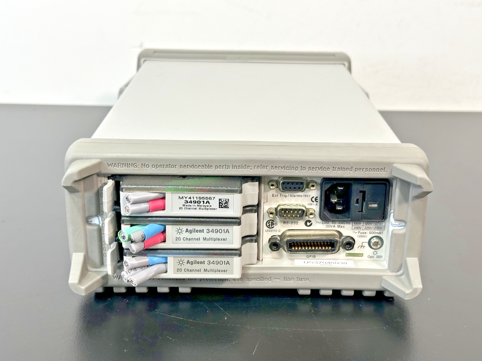Agilent 34970A Data Acquisition Switch Unit w/ 3x 34901A Multiplexer2