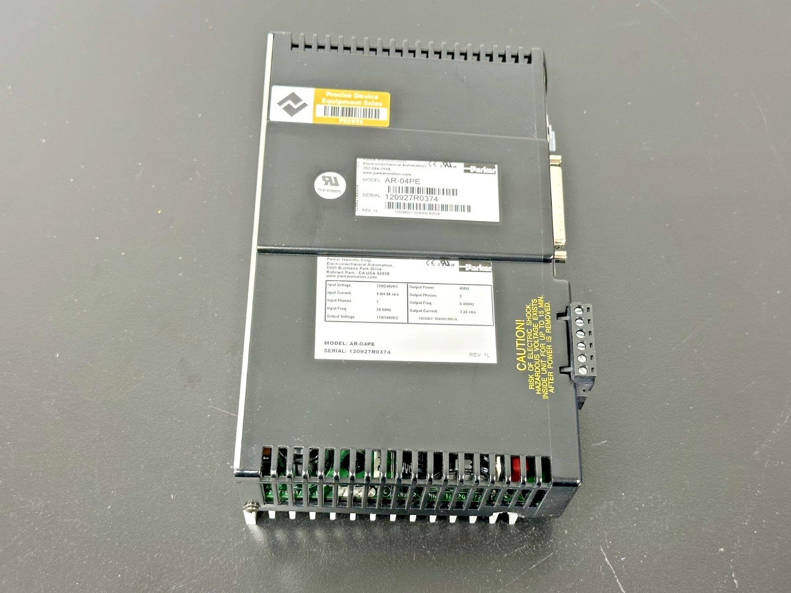 Parker AR 04PE Aries EPL Servo Drive 400W 120/240VAC Ethernet Powerlink4