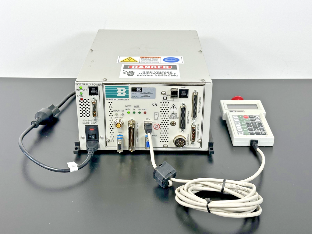 Brooks Automation Series 8 Robot Controller 0501 1575 w/ Teach Pendant Powers On0