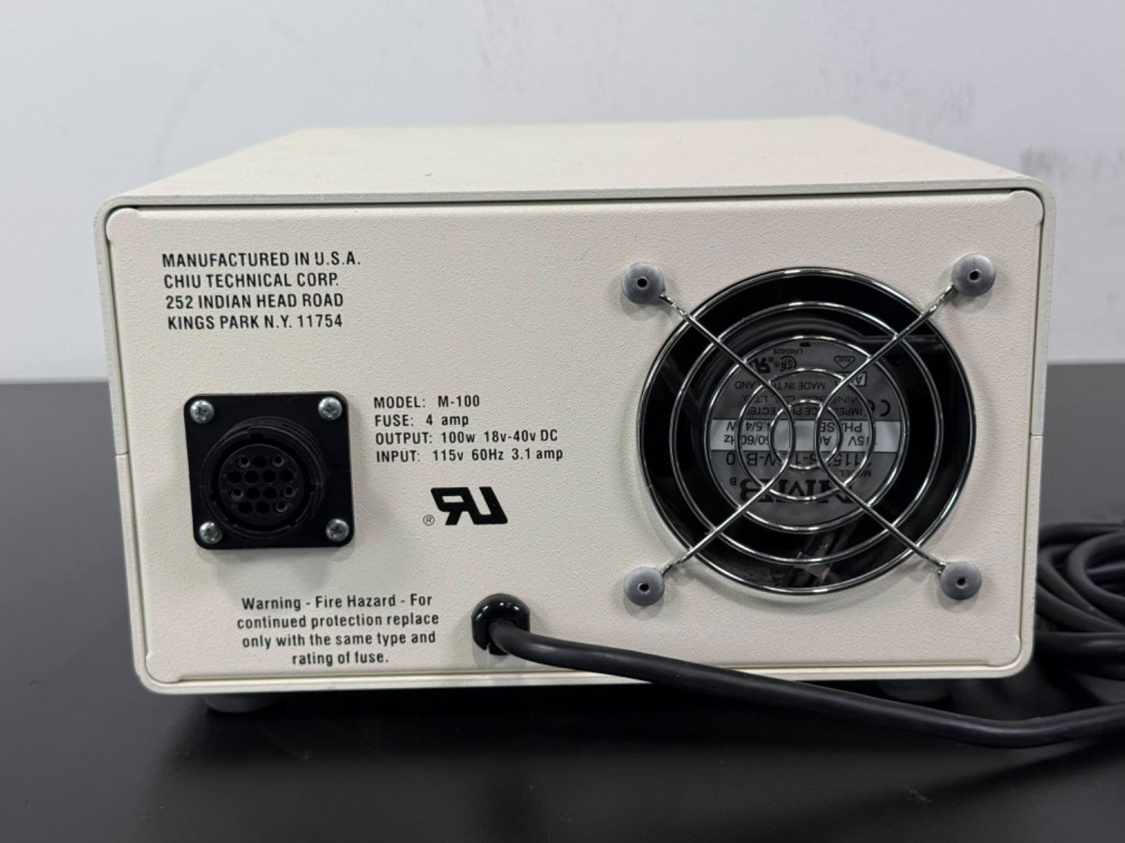 Chiu Technical Corp Mercury 100W M100T 100W Power Supply 115V – FOR PARTS3