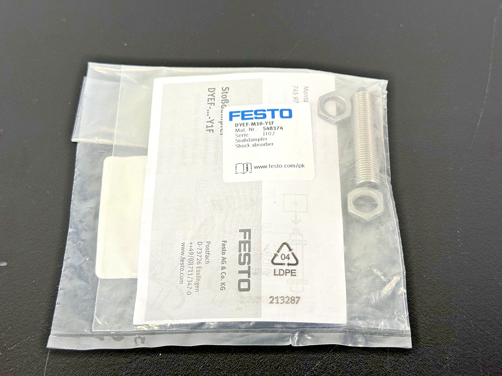 Festo DYEF M10 Y1F Shock Absorber 548374 w/ Hardware & Instructions New0