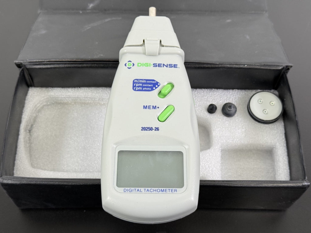 Digi Sense 20250 26 Digital Tachometer RPM m/min Contact & Photo w/ Case1