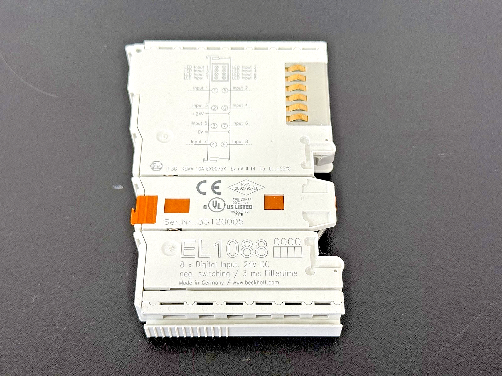 Beckhoff EL1088 8 Channel Digital Input Terminal 24V DC PLC I/O Module0
