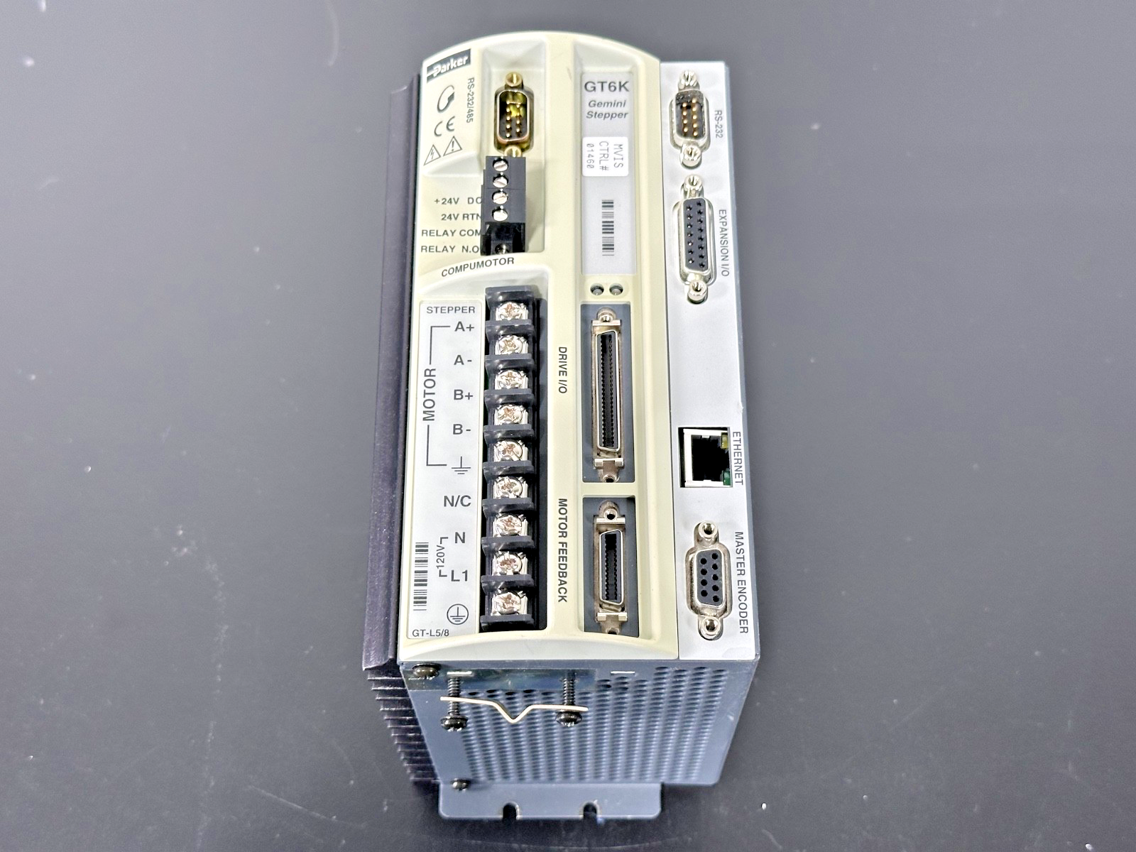 Parker GT6K L5 Gemini Stepper Drive Controller 5A Ethernet 120VAC0