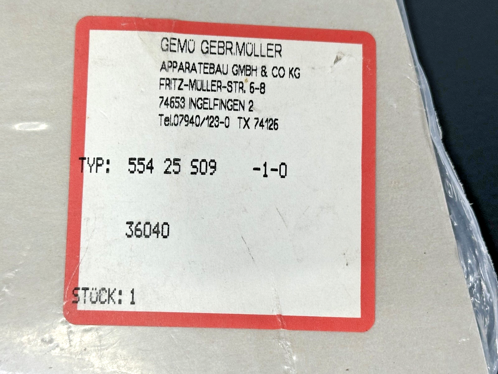 GEMU Gebr. Muller Type 554 25 509 1 0 Seal O Ring Kit New1