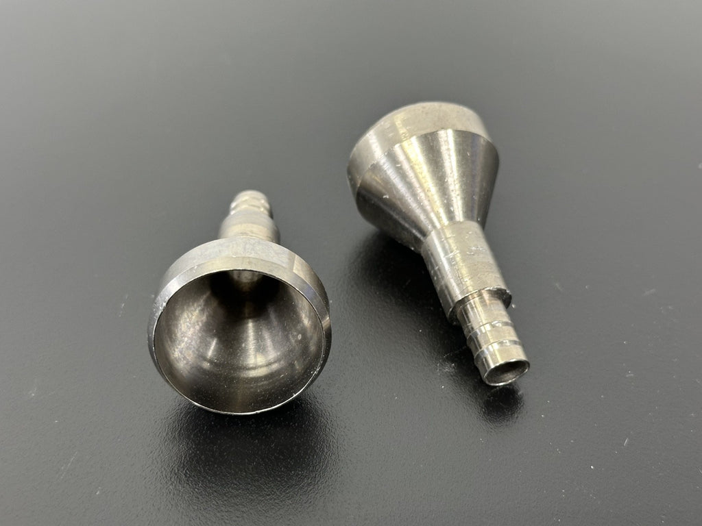 Stainless Steel Sampling Cones Nozzles Hose Barb Fittings Lot of 21