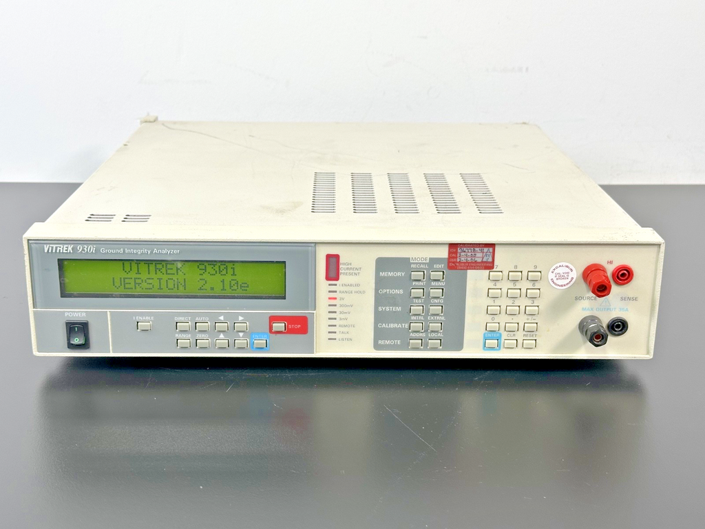 Vitrek 930i Ground Integrity Analyzer with 944i Inputs – Powers On0