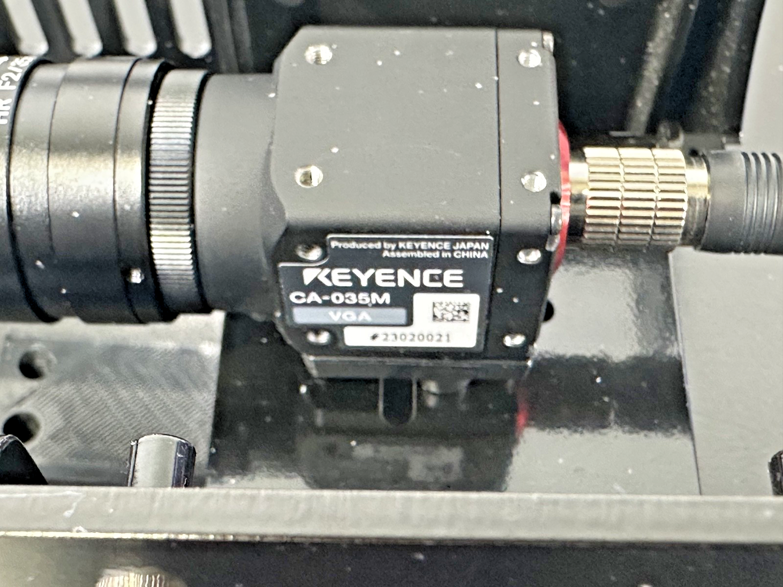 Keyence CA 035M VGA Camera CA DRR8M Ring Light Lens Vision Inspection System4