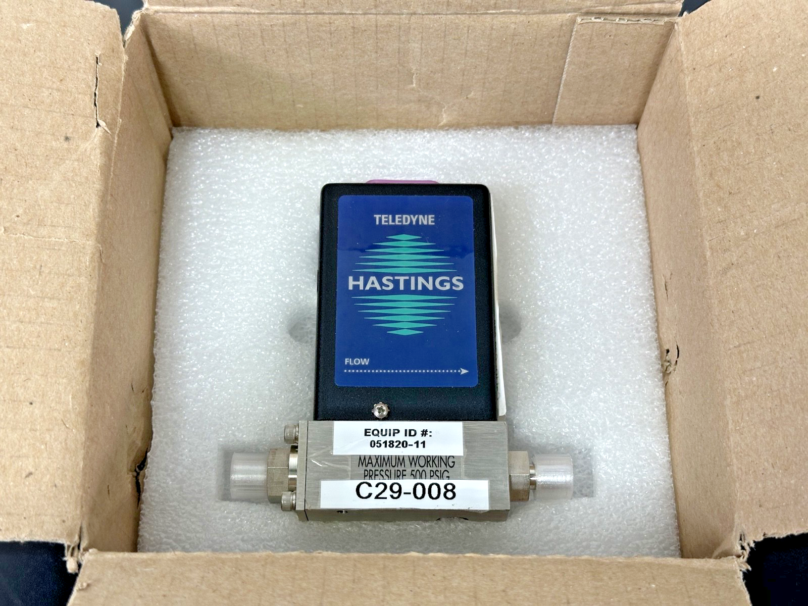 Teledyne Hastings HFC 202 Mass Flow Controller 500 SCCM Oxygen Used Untested0