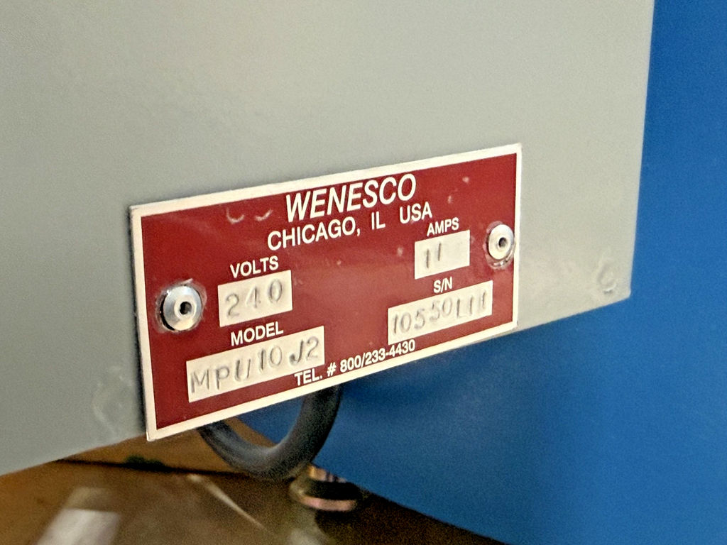 Wenesco MPU10J2 Heated Tank Melting System w/ SEW Eurodrive Gear Motor 240V8